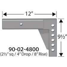 Progress Mfg 90 02 4800 Equal I Zer 2 1 2 Adjustable Rv Shank 4 Drop 8 Rise 12 Length Walmart Com