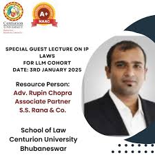 An interesting lecture will be delivered by Adv. Rupin Chopra at School Of… 