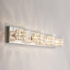 Chrome led vanity light bar will provide a modern look for your bathroom update. Artika Crystal Cube 4 Light Vanity Light