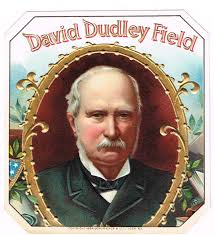 Original Vintage Cigar Box Label 1894 Outer Antique Embossed David Dudley  Field New York Legal Reformer Lawyer Stone Lithograph
