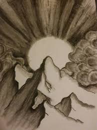 Mountain Sunrise Pencil Drawing Sunrise Drawing Art Drawings Art Studio Ideas Artists Choose your favorite sunset drawings from millions of available designs.