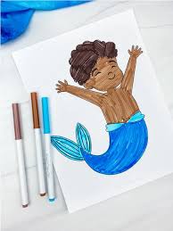 The pdf is easy and quick to download so the kids will be happily coloring, in just a few minutes. Boy Mermaid Coloring Pages Free Printable