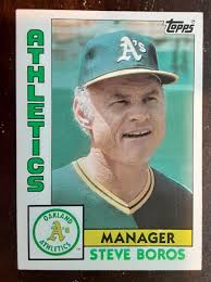 1984 Topps #531 Steve Boros Manager Oakland ATHLETICS FREE shipping