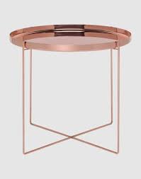 H potter outdoor patio side table antique copper for porch deck balcony terrace indoor living room kitchen small spaces quick folding stand removable round metal tray for coffee drinks or appetizers. E15 Beistelltisch Damen E15 Auf Yoox Copper Table Copper Side Table Furniture Side Tables