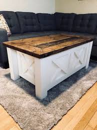 Farmhouse Double X Coffee Table Free Shipping Diy Coffee Table Coffee Table With Storage Coffee Table Farmhouse