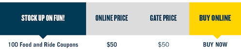 The coupon can also be used for half price off a children's ticket (with purchase of a general admission ticket). Group Tickets State Fair Of Texas