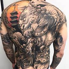 Japanese Back Tattoo Art Post Japanese Back Tattoo Foo Dog Tattoo Back Tattoo