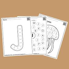 Each printable highlights a word that starts. Letter J 10 Free Dot Markers Coloring Pages