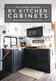 After you've finished painting and everything has dried give your cupboards one last sand with super fine (about 400 grit) sandpaper or some fine steel wool. How To Paint Your Rv Kitchen Cabinets Mountainmodernlife Com