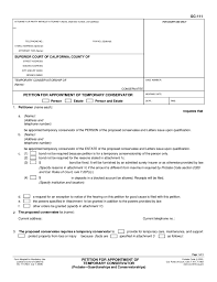 # name of form form no. Gc 111 For Appointment Of Temporary Conservator Free Download