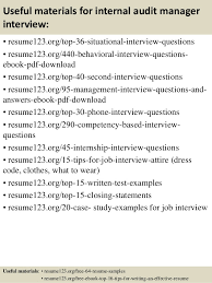 top 8 internal audit manager resume samples