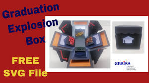 Download Graduation Explosion Box Free Svg File Design Space Project Ready To Make Youtube