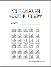 Our Precious Sprouts My Ramadaan Fasting Chart Ramadan