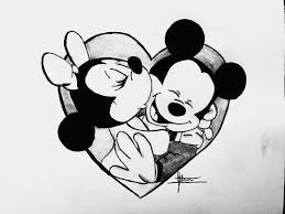 Love Disney And Kiss Image Mickey Mouse Drawings Mickey Drawing Mickey Mouse Tattoos