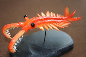 Anomalocaris fossils usually represent individuals between sixty and one hundred centimetres in length. Anomalocaris Replica Hand Painted On A Base Etsy Prehistoric Hand Painted Replicas