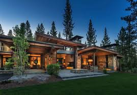 The textures of the vegetation, steep slopes, rocky terrain, dramatic vistas, wind, sun, and snow. Mountain Modern Home In Martis Camp With Indoor Outdoor Living Mountain Modern Home Modern Mountain Home Mountain Home Exterior