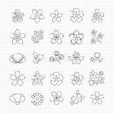 Dibujos de mejores amigas a lapiz; Flores Del Flor Del Dibujo De Lapiz Ilustracion Del Vector Ilustracion De Aislado Estilo 112640485