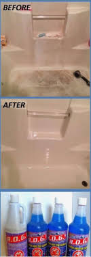 We share both natural and chemical cleaning learning how to clean a textured fiberglass shower floor will help you get rid of the soap scum buildup that happens between the grooves. The Rog Is Amazing Rog Rocks Fiberglass Tub Cleaner Shower Cleaner Cleaning Fiberglass Tub