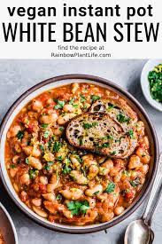 Vegan Instant Pot White Bean Stew Rainbow Plant Life Recipe Instant Pot Recipes Vegetarian Instant Pot Dinner Recipes Vegan Instant Pot Recipes