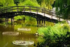 In the garden islands generally include bridges connecting the islands with the shore and often with each other. Japanese Garden Bridge Stock Photo Picture And Royalty Free Image Image 14967281