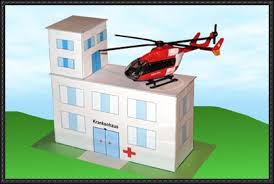 Hospital Free Building Paper Model Download Paper Models Building For Kids Paper City