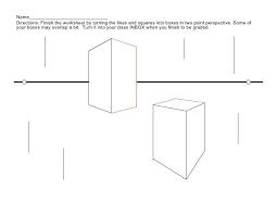 2 Point Perspective Point Perspective Art Worksheets Perspective