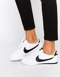 nike leather white cortez trainers at asos com nike leather sneakers nike cortez