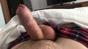 Soft to Hard without Stimulating! Uncut Foreskin Horny Cock