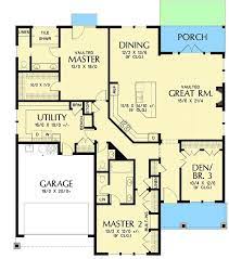 Plan 69691am One Story House Plan With Two Master Suites New House Plans Best House Plans House Plans One Story