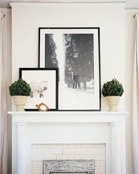 This wallpaper accents the black, white and gray theme. Fireplace Photos Fireplace Mantel Decor Mantel Design Fireplace Decor
