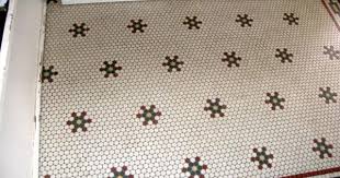 Hex Tile Pattern In The Front Entryway Of The The Endangered Double House At 4018 Ingersoll Des Moines Built In 19 Victorian Flooring Hex Tile Vintage Tile