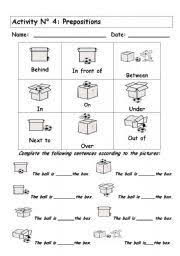 English Worksheet Prepositions Preposition Worksheets English Worksheets For Kindergarten Preposition Worksheets Kindergarten