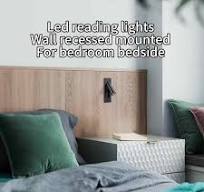 Modern Hotel Bedroom Bed Headboard Reading Light Recessed Mounted 3w Led  Reading Wall Lamp