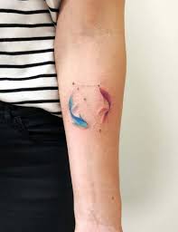 Pisces Watercolor Tattoo Pisces Watercolor Tattoo The Post Pisces Watercolor Tattoo Appeared First On Bell In 2020 Diy Tattoo Permanent Beautiful Tattoos Diy Tattoo