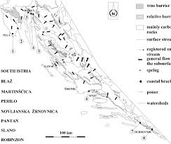 Croatia zagreb maps croatian map islands dalmatia croatiatraveller road kvarner karlovac destinations. Hydrogeological Map Of The Croatian Adriatic Sea Coast With Indicated Download Scientific Diagram