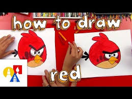 How To Draw Red From Angry Birds Art For Kids Hub Art For Kids Hub Art For Kids Christmas Art For Kids