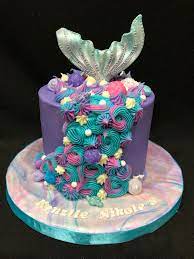 I'll post more pictures of our in a few days! Mermaid Tail Cake Teal And Pink And Purple Simple Yet Elegant Mermaid Birthday Cakes Mermaid Tail Cake Mermaid Cakes