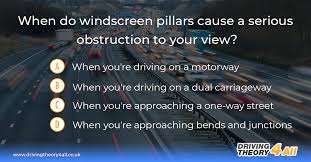 Browse the use examples 'windscreen pillar' in the great english corpus. Driving Theory 4 All When Do Windscreen Pillars Cause A Serious Obstruction To Your View A When You Re Driving On A Motorway B When You Re Driving On A Dual Carriageway
