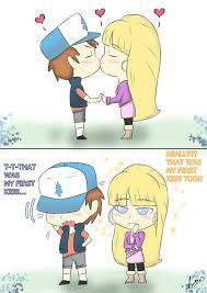 Aqui otro corto video, esta vez de dipcifica (dipper x pacifica) de reverse falls.no soy muy fan de esta parejita Pacifica X Dipper Kissing Comic Shefalitayal