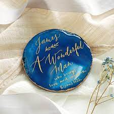 for a wonderful man who brings love and sunshine 藍色瑪瑙石杯墊 moonnbackcalligraphy moderncalligraphy hkcalligraphy hkcalligrapher weddingideas weddi i 2020