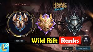 Wild Rift Rank Tier List League Of Legends Mobile Ranks In 2020 League Of Legends Legend League