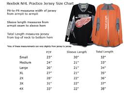 Reebok Jersey Size Chart Nfl Www Bedowntowndaytona Com