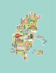 color white border things outside taiwan maps illustration design map design illustration design