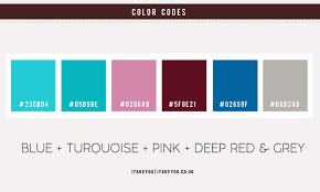 Color Palette Of Turquoise Blue Pink