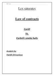 The carbolic smoke ball was a peculiar device marketed as a cure for various ailments including influenza. Doc Case Analysis Carlill V Carbolic Smoke Balls Paridhi Shrivastava Academia Edu