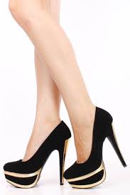 Beautiful Black And Gold High Heels High Heels Black And Gold Google Search Feminino