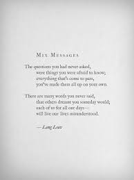 Log In Tumblr Lang Leav Poems Lang Leav Love And Misadventure