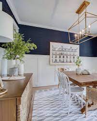 Our Navy Blue Dining Room Dining Room Wallpaper Dining Room Blue Dining Room Small