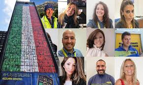 Il Forza Azzurri di Poste: ecco le 1.200 foto dei dipendenti nel tricolore  da record