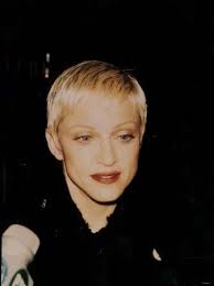 Madonna Short Pixie Haircut In 1993 Short Blonde Hair Hair Poster Short Pixie Haircuts